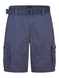 DENIMFY Cargoshorts DFUlli Regular Fit Blau/Dunkelblau