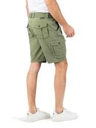DENIMFY Cargoshorts DFUlli Regular Fit Khaki/Dunkelgrün