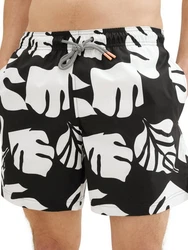 TOM TAILOR Denim Badeshorts mit Eingrifftaschen Creme/Schwarz/Dunkelblau/Beige