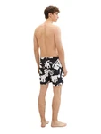 TOM TAILOR Denim Badeshorts mit Eingrifftaschen Creme/Schwarz/Dunkelblau/Beige