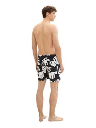 TOM TAILOR Denim Badeshorts mit Eingrifftaschen Creme/Schwarz/Dunkelblau/Beige