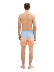 TOM TAILOR Denim Badeshorts mit Eingrifftaschen Orange/Rosa