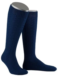 Moschen-Bayern Trachtensocken Trachtenstrumpf Trachtenkniestrumpf Lederhose Dunkelblau/Blau