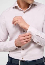 Eterna Langarmhemd SLIM FIT Rosa/Khaki/Beige/Weiß
