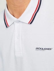 Jack & Jones Poloshirt JJCAMPA POLO SS Weiß/Rot/Creme/Dunkelrot