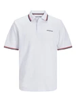 Jack & Jones Poloshirt JJCAMPA POLO SS Weiß/Rot/Creme/Dunkelrot