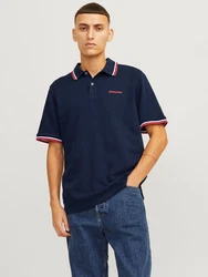 Jack & Jones Poloshirt JJCAMPA POLO SS Dunkelblau