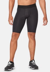 2xU Laufshorts Force Compression Braun/Rosa/Schwarz