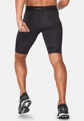 2xU Laufshorts Force Compression Braun/Rosa/Schwarz