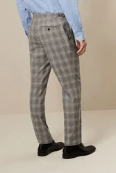 Next Strukturierter Anzug im Tailored Fit (Hose) Grau/Beige