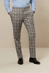 Next Strukturierter Anzug im Tailored Fit (Hose) Grau/Beige
