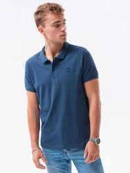 OMBRE Poloshirt Herren Pique Strick Bordeaux/Dunkelrot/Blau/Mischfarben