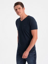 OMBRE V-NECK T-Shirt Herren Dunkelblau/Blau
