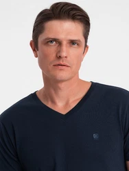 OMBRE V-NECK T-Shirt Herren Dunkelblau/Blau