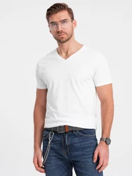 OMBRE V-NECK T-Shirt Herren Creme/Weiß