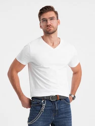 OMBRE V-NECK T-Shirt Herren Creme/Weiß