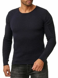 RedBridge Strickpullover Rundhals Dunkelblau/Schwarz