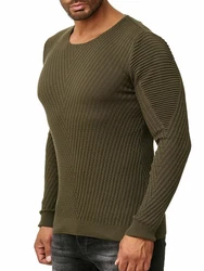 RedBridge Strickpullover Rundhals Dunkelgrün/Khaki
