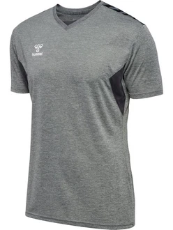 hummel T-Shirt hmlAUTHENTIC PL JERSEY S/S Grau meliert