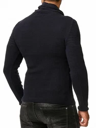 Red Bridge Herren Strickpullover Rollkragen Pullover Shoulder Lines Dunkelblau/Schwarz