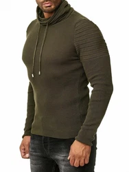 Red Bridge Herren Strickpullover Rollkragen Pullover Shoulder Lines Dunkelgrün/Khaki