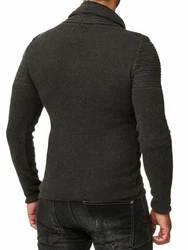 Red Bridge Herren Strickpullover Rollkragen Pullover Shoulder Lines Dunkelgrau/Schwarz/Grau/Dunkelgrün