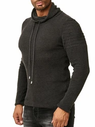Red Bridge Herren Strickpullover Rollkragen Pullover Shoulder Lines Dunkelgrau/Schwarz/Grau/Dunkelgrün