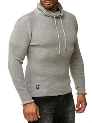 Red Bridge Herren Strickpullover Rollkragen Pullover Shoulder Lines Grau/Hellgrau/Khaki