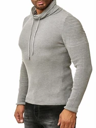 Red Bridge Herren Strickpullover Rollkragen Pullover Shoulder Lines Grau/Hellgrau/Khaki