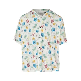 Kurzarmhemd Happy Flowers - white