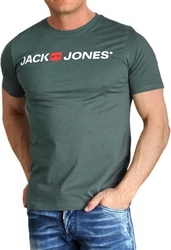 Jack & Jones Print Shirt mit Rundhalsausschnitt Dunkelgrün/Grün