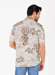 Key Largo Kurzarmhemd MSH RESORT  Beige/Braun/Khaki