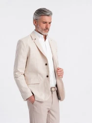 OMBRE Sakko Regular Schnitt Herren Khaki/Beige/Braun
