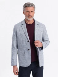 OMBRE Sakko Regular Schnitt Herren Grau/Hellblau