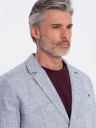 OMBRE Sakko Regular Schnitt Herren Grau/Hellblau