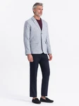 OMBRE Sakko Regular Schnitt Herren Grau/Hellblau