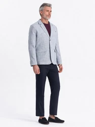 OMBRE Sakko Regular Schnitt Herren Grau/Hellblau