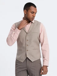 OMBRE Anzugweste mit Kragen Beige/Lila/Braun/Rosa/Khaki