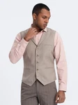 OMBRE Anzugweste mit Kragen Beige/Lila/Braun/Rosa/Khaki