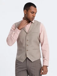 OMBRE Anzugweste mit Kragen Beige/Lila/Braun/Rosa/Khaki