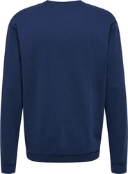 hummel Rundhalspullover Dunkelblau/Blau