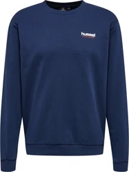 hummel Rundhalspullover Dunkelblau/Blau