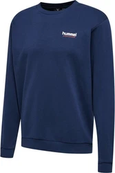 hummel Rundhalspullover Dunkelblau/Blau
