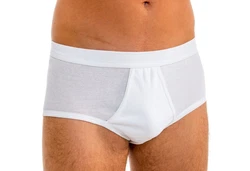HERMKO Herren Slip 3240 Creme/Weiß