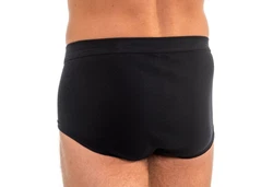 HERMKO Herren Slip 3240 Schwarz/Rosa