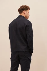 Next Hemdjacke EDIT (1-St) Schwarz/Hellblau/Beige