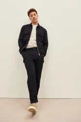 Next Hemdjacke EDIT (1-St) Schwarz/Hellblau/Beige