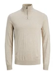 Jack & Jones Emil Knit Half Zip Pullover Khaki/Beige/Braun