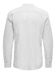 ONLY & SONS Langarmhemd Caiden Grau/Weiß/Hellgrau