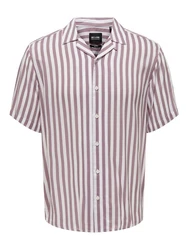 ONLY & SONS Hemd Lila/Rot/Dunkelrot/Bordeaux/Rosa